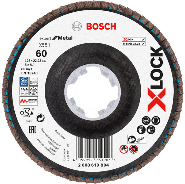 Lamelna brusna plošča X-LOCK X551, Expert for Metal