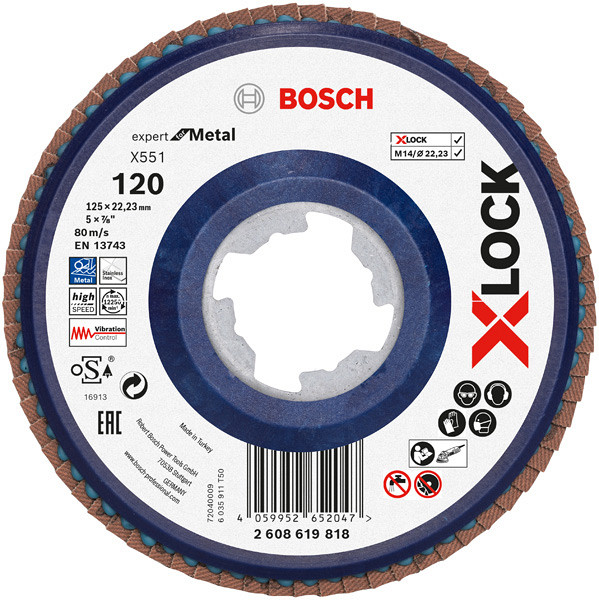 Lamelna brusna plošča X-LOCK X551, Expert for Metal