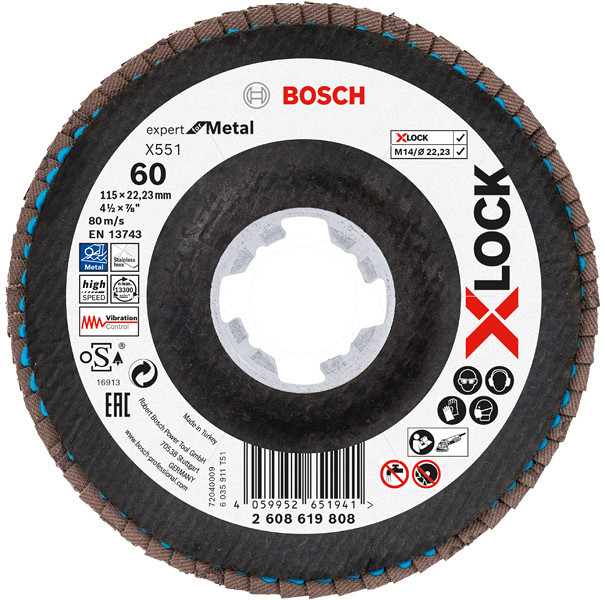 Lamelna brusna plošča X-LOCK X551, Expert for Metal
