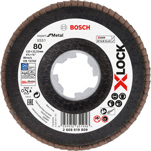 Lamelna brusna plošča X-LOCK X551, Expert for Metal