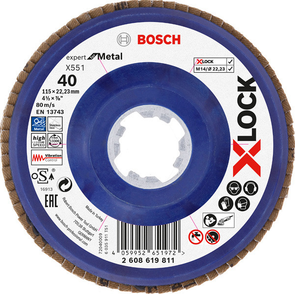 Lamelna brusna plošča X-LOCK X551, Expert for Metal