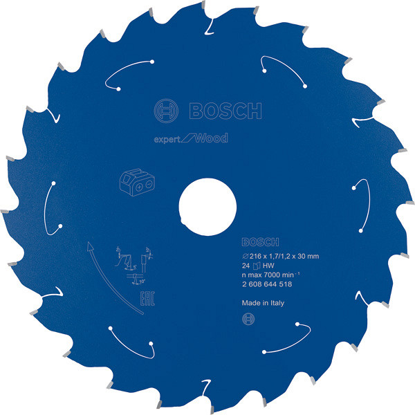 List za krožno žago Expert for Wood za akumulatorske žage 216x1,7/1,2x30 T24
