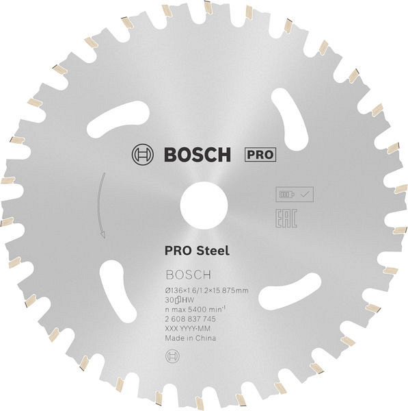 List za krožno žago PRO Steel cordless, 136 x 1,6 x 15,875 mm