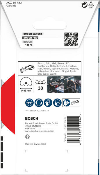 List za večnamensko orodje PRO ACZ 85 RT3, 85 x 2,5 mm