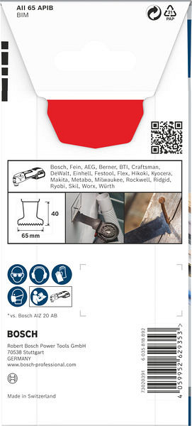 List za večnamensko orodje PRO AII 65 APIB, 65 x 40 mm