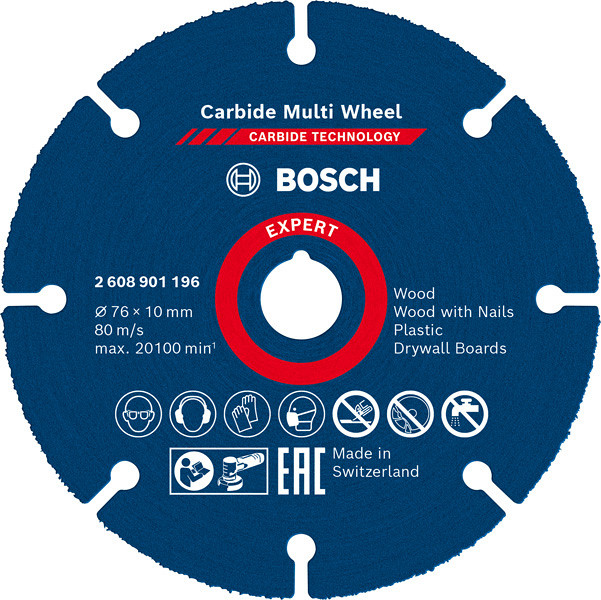 Rezalna plošča EXPERT Carbide Multi Wheel, 76 mm, 10 mm