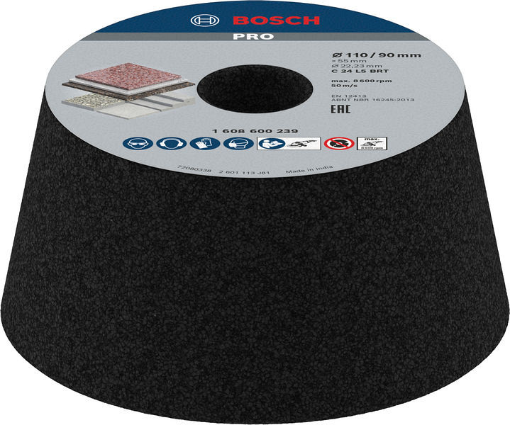 Stožčasti brusni lonec PRO Metal, 90 x 110 x 55 mm, G24