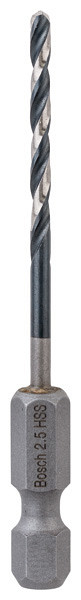 Sveder s šesterorobim steblom HSS 2,5 mm