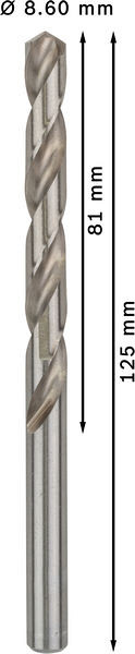 Sveder standardne dolžine PRO Metal HSS-G, 8,6 x 81 x 125 mm, 5 kosov