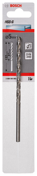 Sveder za kovino HSS-G, DIN 340