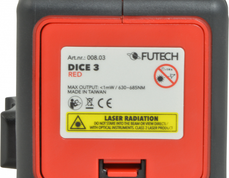 Futech križni laserski merilnik Dice 3 - RDEČ