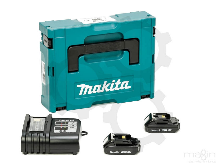 Set akumulatorjev MAKITA (2 x 18V/1,5Ah + DC18SD)