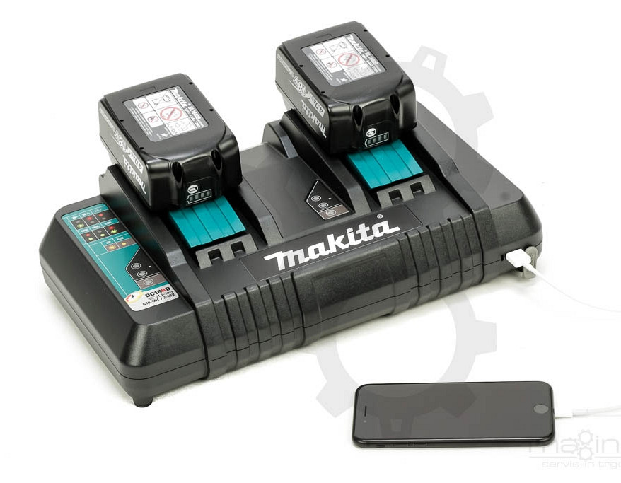 Set akumulatorjev MAKITA (2 x 18V/4,0Ah + DC18RD)