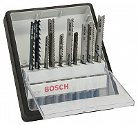 10-delni komplet listov za vbodno žago Robust Line s T-vpenjalnim steblom v različici Wood and Metal