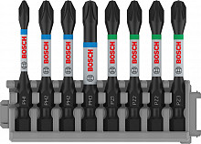 Komplet vijačnih nastavkov PRO Impact, PH1, PH2 (x 2), PH3, PZ1, PZ2 (x 2), PZ3, 55 mm, 8 kosov