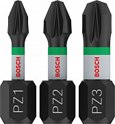 Nastavek PRO PZ Impact, PZ1 x 25, PZ2 x 25, PZ3 x 25 mm, 3 kosi