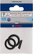 Retaining Ring and Pin Set for PRO Impact Socket, 3/8 palca, 4-delni