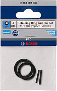 Retaining Ring and Pin Set for PRO Impact Socket, 1/4 palca, 4-delni