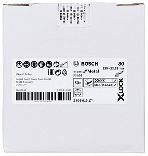 1-delne vlaknene brusilne plošče X-LOCK, Ø 125 mm, G 80, R444, Expert for Metal