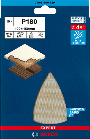 10-delni komplet brusnih mrež za večnamenske brusilnike EXPERT M480, 100 x 150 mm, G 180