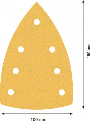 10-delni komplet brusnih papirjev s 7 luknjami EXPERT C470 za večnamenske brusilnike, 100 x 150 mm, G 120