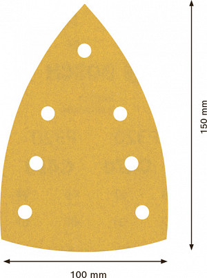 10-delni komplet brusnih papirjev s 7 luknjami EXPERT C470 za večnamenske brusilnike, 100 x 150 mm, G 320