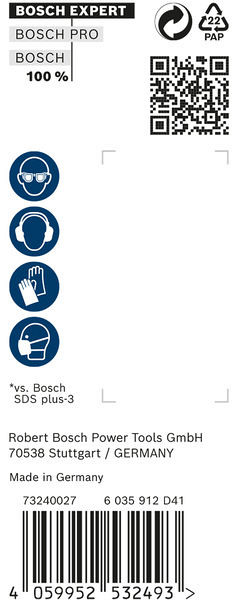 10-delni komplet udarnih svedrov EXPERT SDS plus-7X, 14 x 200 x 265 mm