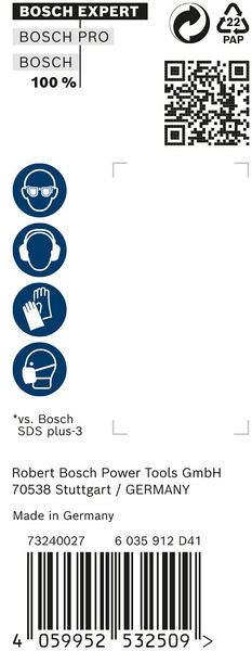 10-delni komplet udarnih svedrov EXPERT SDS plus-7X, 16 x 200 x 265 mm
