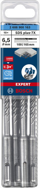 10-delni komplet udarnih svedrov EXPERT SDS plus-7X, 6,5 x 100 x 165 mm