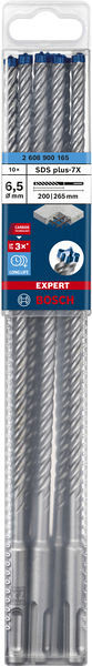 10-delni komplet udarnih svedrov EXPERT SDS plus-7X, 6,5 x 200 x 265 mm