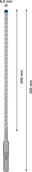 10-delni komplet udarnih svedrov EXPERT SDS plus-7X, 6 x 200 x 265 mm