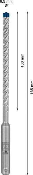 10-delni komplet udarnih svedrov EXPERT SDS plus-7X, 6,5 x 100 x 165 mm