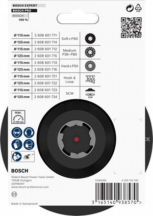 115-milimetrski podporni krožnik PRO Backing Pad X-Lock, sprijemalni sistem