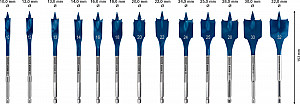 13-delni komplet ploščatih rezkalnih svedrov EXPERT Self Cut Speed, 10/12/13/14/16/18/20/22/24/25/28/30/32 mm