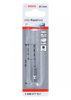 2-mm šestrobi sveder HSS PointTeQ