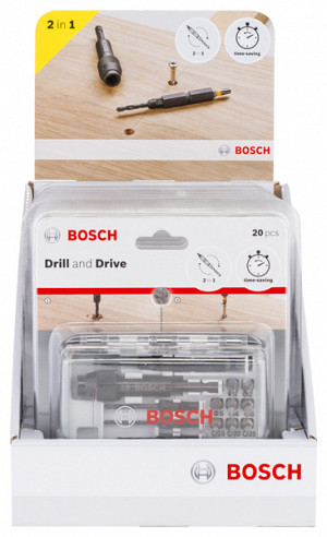 20-delni komplet vijačnih nastavkov Drill&Drive