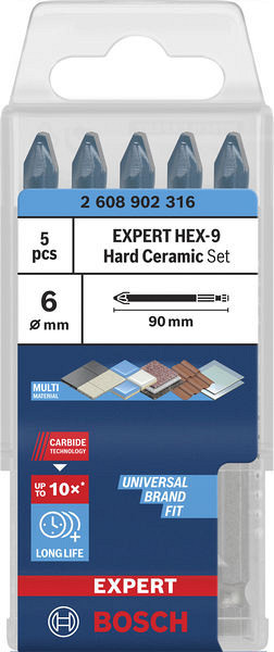 5 - delni komplet BOSCH EXPERT sveder za trdo keramiko