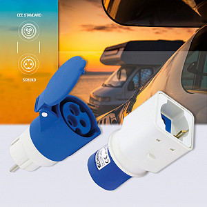 COMMEL CEE - Schuko EURO adapter 2P+T 16A 250V