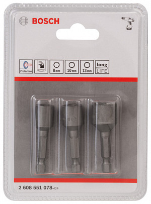 3-delni paket natičnih ključev, 8/10/13 mm