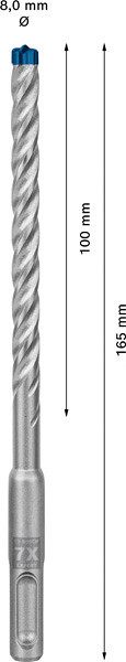30-delni komplet udarnih svedrov EXPERT SDS plus-7X, 8 x 100 x 165 mm