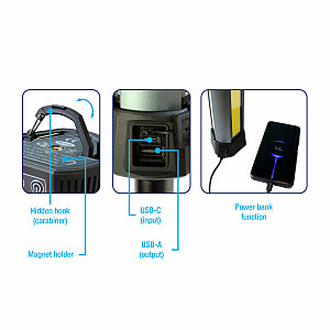 Večnamenska LED delovna svetilka, 1500 lm