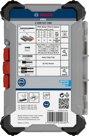 40-delni komplet PRO Impact Metal Set