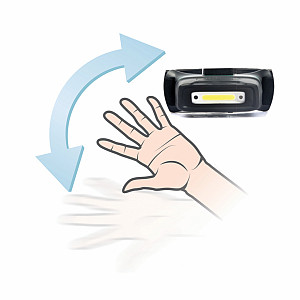 LED naglavna svetilka s senzorjem 5 W, 350 lm