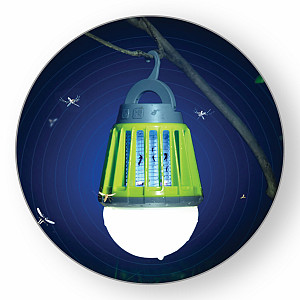 Večnamenska prenosna LED svetilka z električno mrežo za lovljenje komarjev 1 W, 180 lm