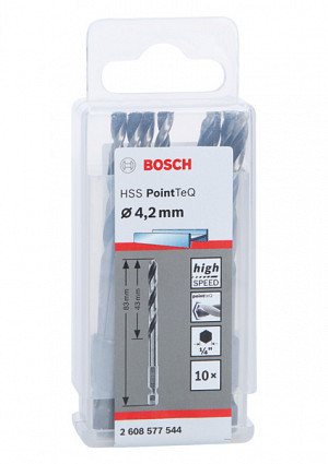 4,2-mm šestrobi sveder HSS PointTeQ, 10 kosov