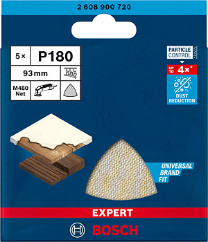5-delni komplet brusnih mrež EXPERT M480 za deltaste brusilnike, 93 mm, G 180