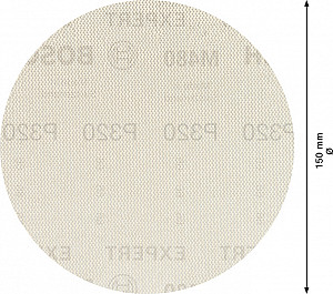 5-delni komplet brusnih mrež EXPERT M480 za ekscentrične brusilnike, 150 mm, G 320