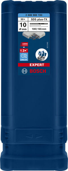 50-delni komplet udarnih svedrov EXPERT SDS plus-7X, 10 x 100 x 165 mm