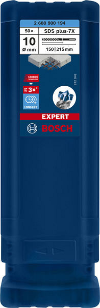 50-delni komplet udarnih svedrov EXPERT SDS plus-7X, 10 x 150 x 215 mm
