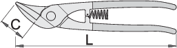 Škarje za pločevino ideal - 568L/7P